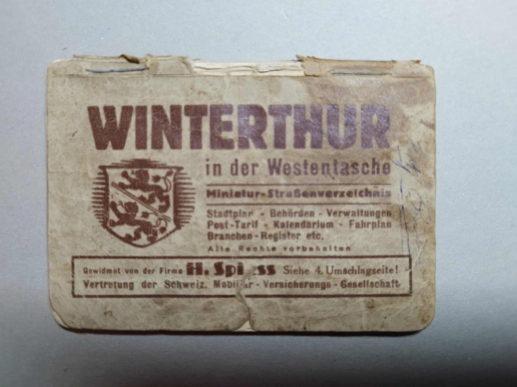 Libri: Antik Winterthur in der Westentasche 1932 – Usato da Winterthur venduto da Pcline1