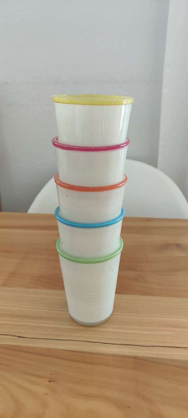 Bicchieri: Lot de 5 verres blancs opaques - 25 cl – Usato da Renens VD venduto da sin_sdr6 1