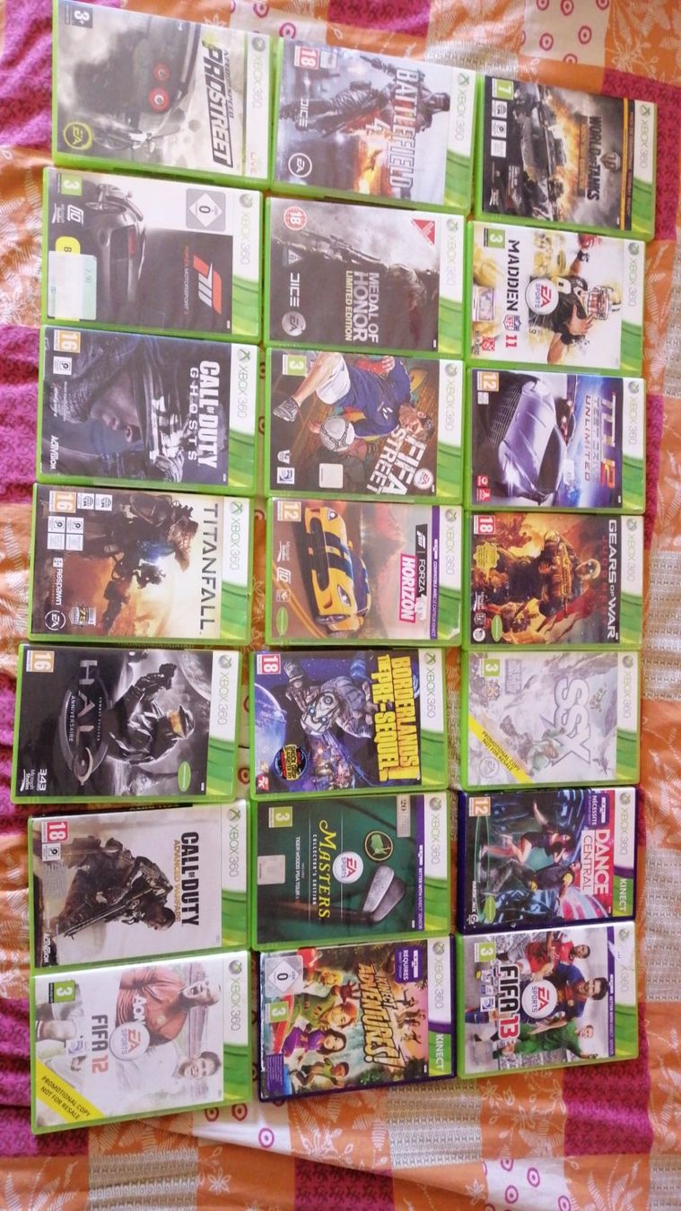 Microsoft Console: Xbox 360 + Kinect, manette compatible, kit conduite, 21jeux – Usato da Genève venduto da tremmetri 5