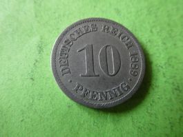 Dt. Reich 1889 A,  10 Pfennig