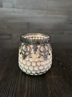 Windlicht Glas Metall Verzierungen