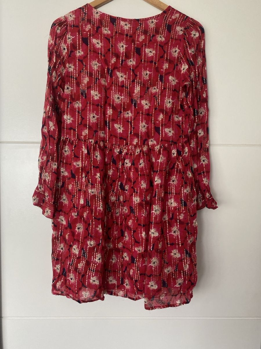 Vestiti: La Petite Etoile Kleid, Rot mit Blumenmuster – Usato da Alpnach Dorf venduto da melbb 1