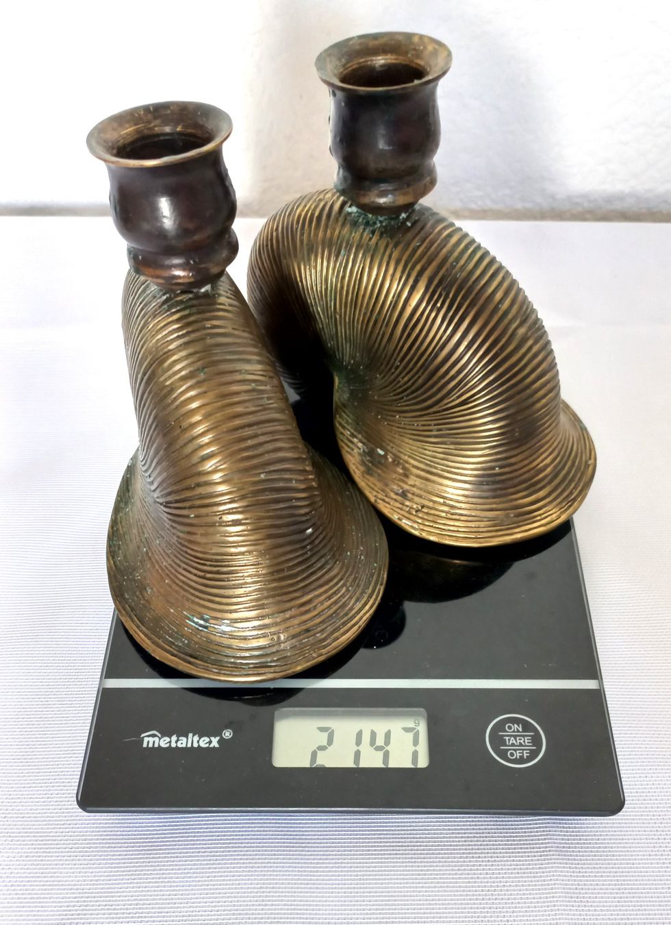 Portacandele: Antike Kerzenständer Nautilusmuschel 2er Set, Messing – Usato da Bévilard venduto da Orscha 8