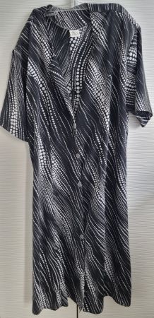 Langes Kleid schwarz/weiss gr.50