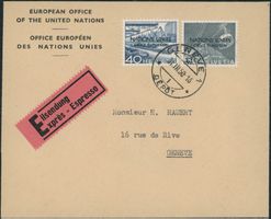 1950 - Genfer Amt - ONU - Express Brief - BFr