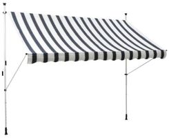 (Preis-Nachlass) - Balkonmarkise 250 x 150 cm Blau/Weiss