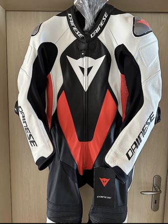 NEU Dainese Laguna Seca 5 Lederkombi Schwarz/Weiss Gr. 52
