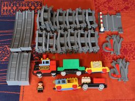 Lego Duplo Zug Eisenbahn Schienen Brücke Weiche Elektrisch