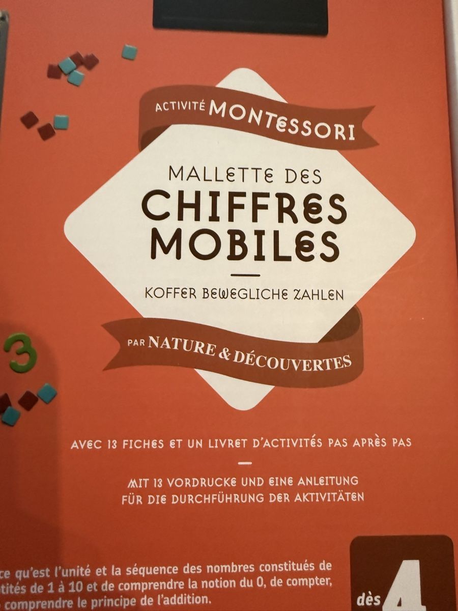 Giochi: Malette chiffres mobiles Montessori – Nuovo e nell'imballaggio originale da Bremgarten b. Bern venduto da nathalie83
