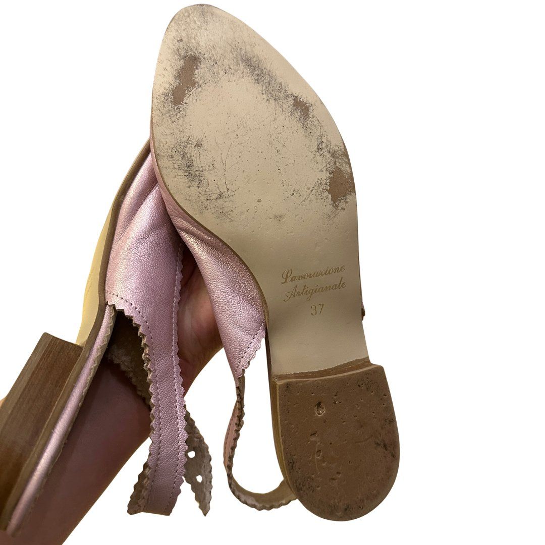 Scarpe da donna: Handmade Leather Shoes 37 Soft, Comfortable, Pink – Usato da Zofingen venduto da JumpInVintage 7