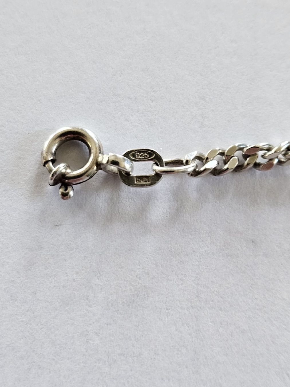 Catenine: feine Panzerkette 47 cm in 925er Silber – Usato da Grächen venduto da Hel7890 1