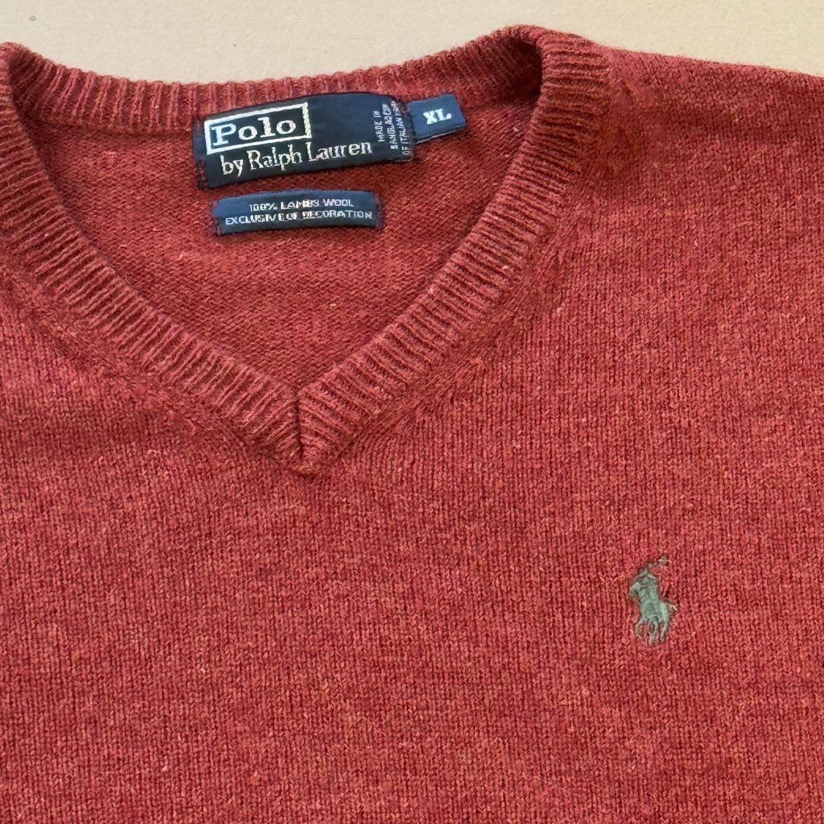 Ralph Lauren Maglioni & Felpe: Polo Ralph Lauren lambswool sweater red, strickpullover 90s – Usato da St. Gallen venduto da sourced_limited 4