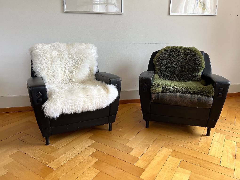 Poltrone: 2 Vintage Ledersessel schwarz – Usato da Biel/Bienne venduto da lef_2jnx 1