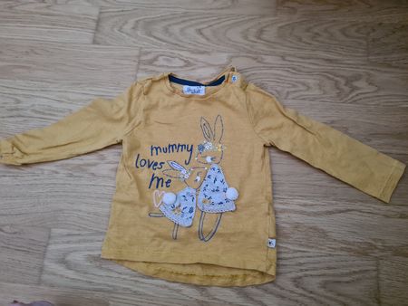 Mädchen Shirt gelb Grösse 80 9-12 Monate guter Zustand