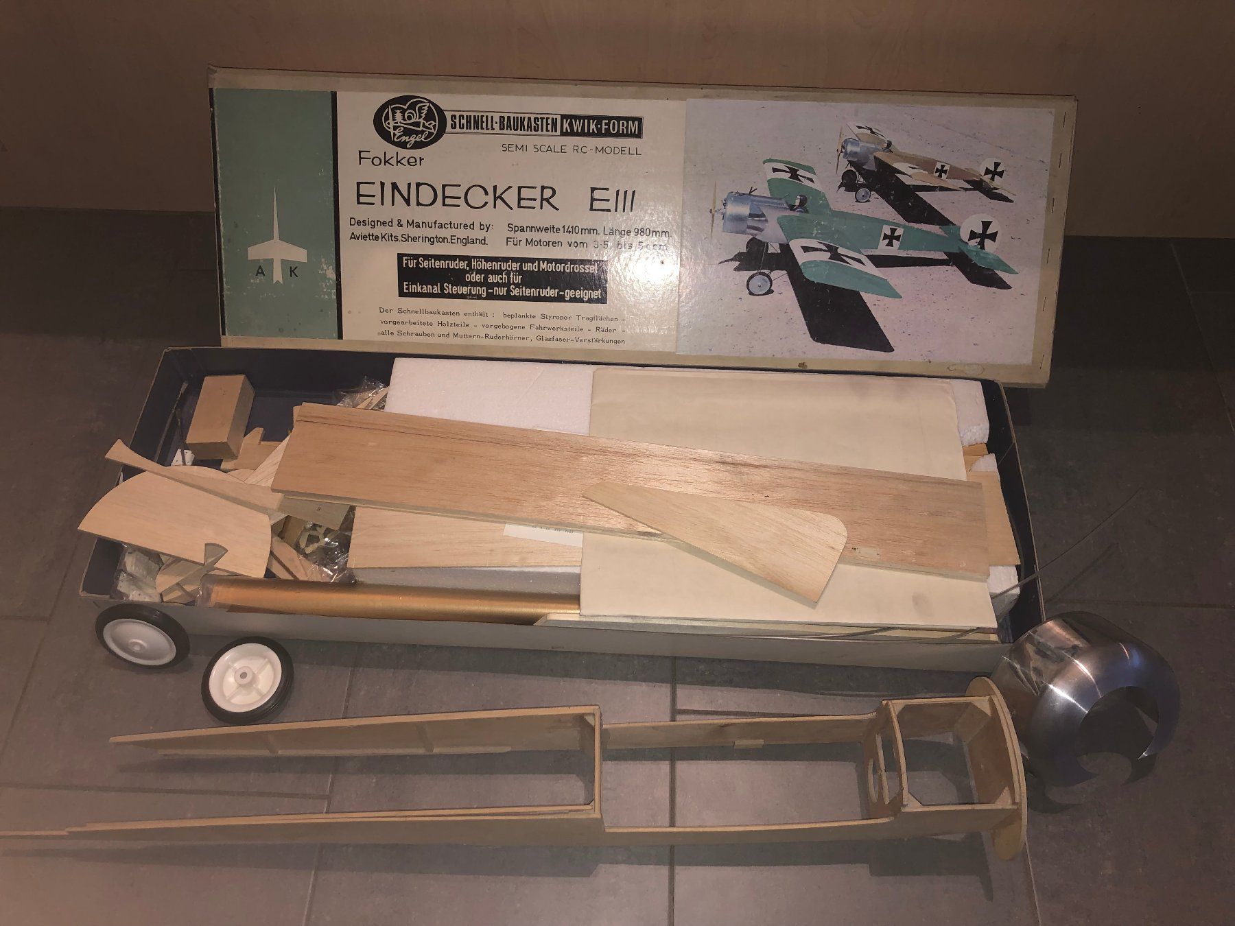 RC Modellbau: Fokker Eindecker EIII RC Modell Bau Kasten 1410mm – Gebraucht aus Mittelhäusern von moguzzi 1