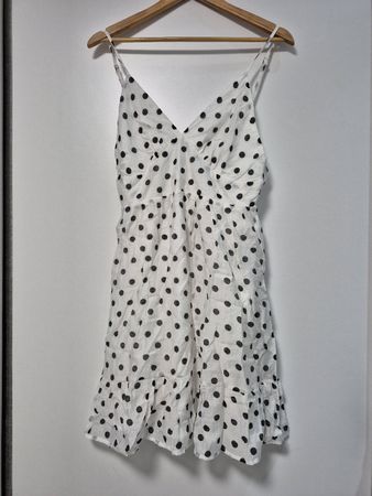 Robe été pois blancs noir femme taille L Lili Lala Paris 