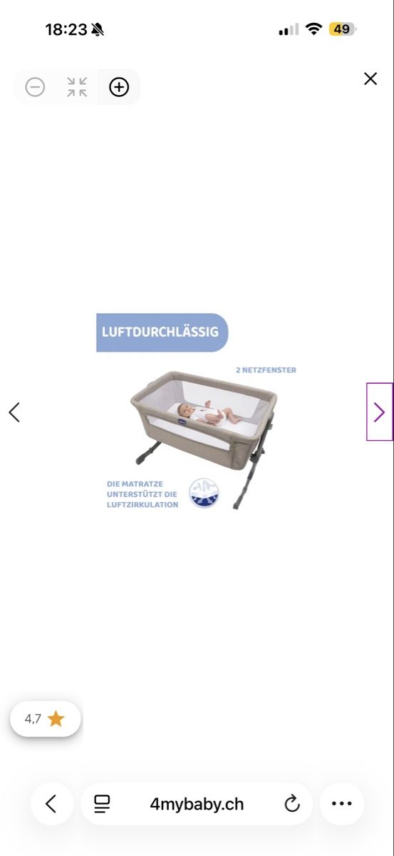 Chicco Sdraiette & Sdraiette a dondolo: Beistellbett Chicco – Usato da Langenthal venduto da ruf_tgw2 1