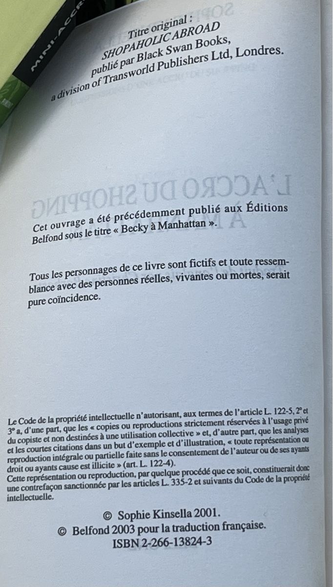 Libri: 3 Romans de Sophie Kinsella – Usato da La Tour-de-Peilz venduto da Pansy02 2