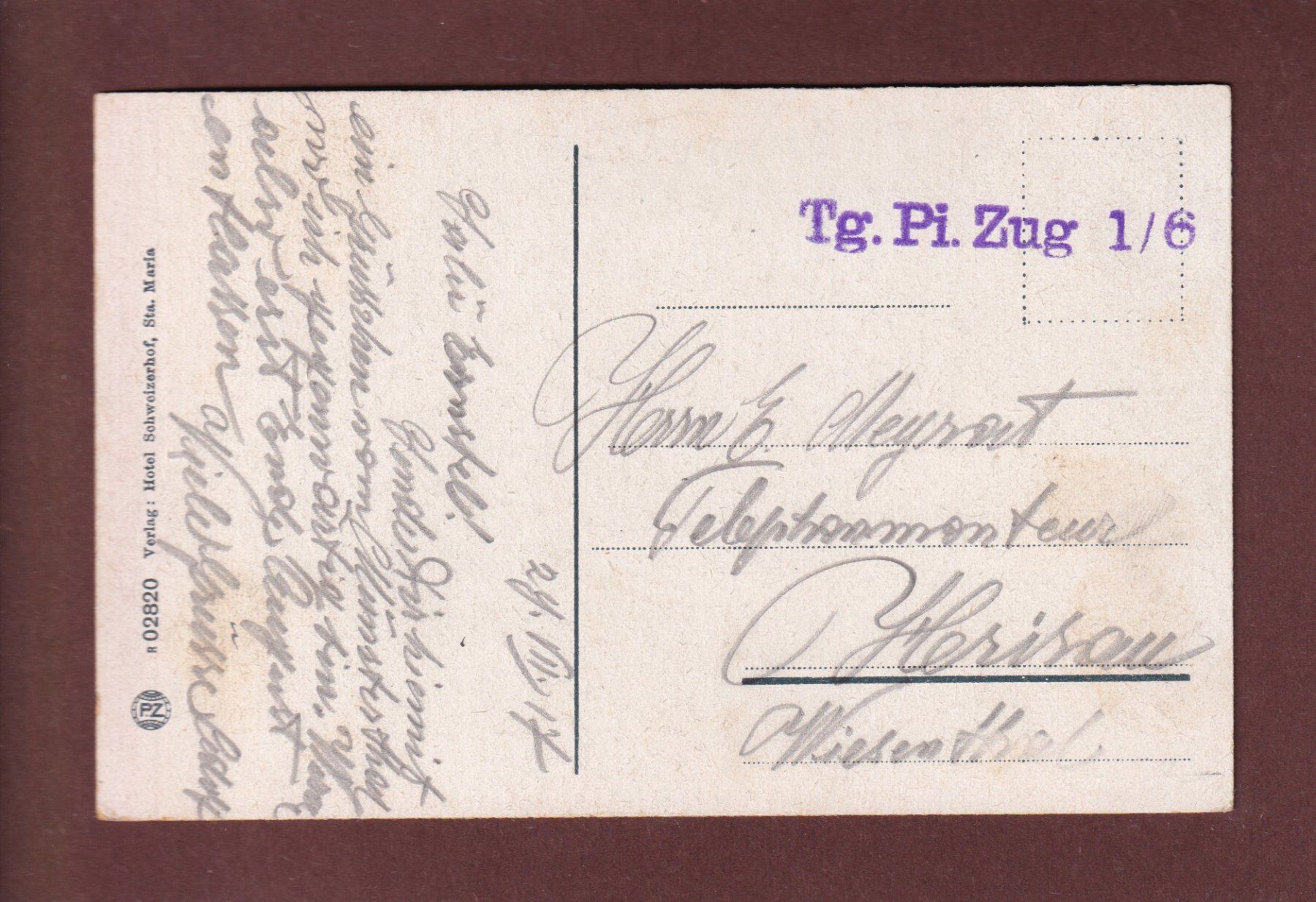 Ansichtskarten: FERDINANDSHÖHE - Dreisprachenspitze - 1917 Feldpost – Gebraucht aus Pully von nicecards-shop 1