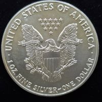 US $ American Eagle 1 Unze Silber 999/1000, 1991