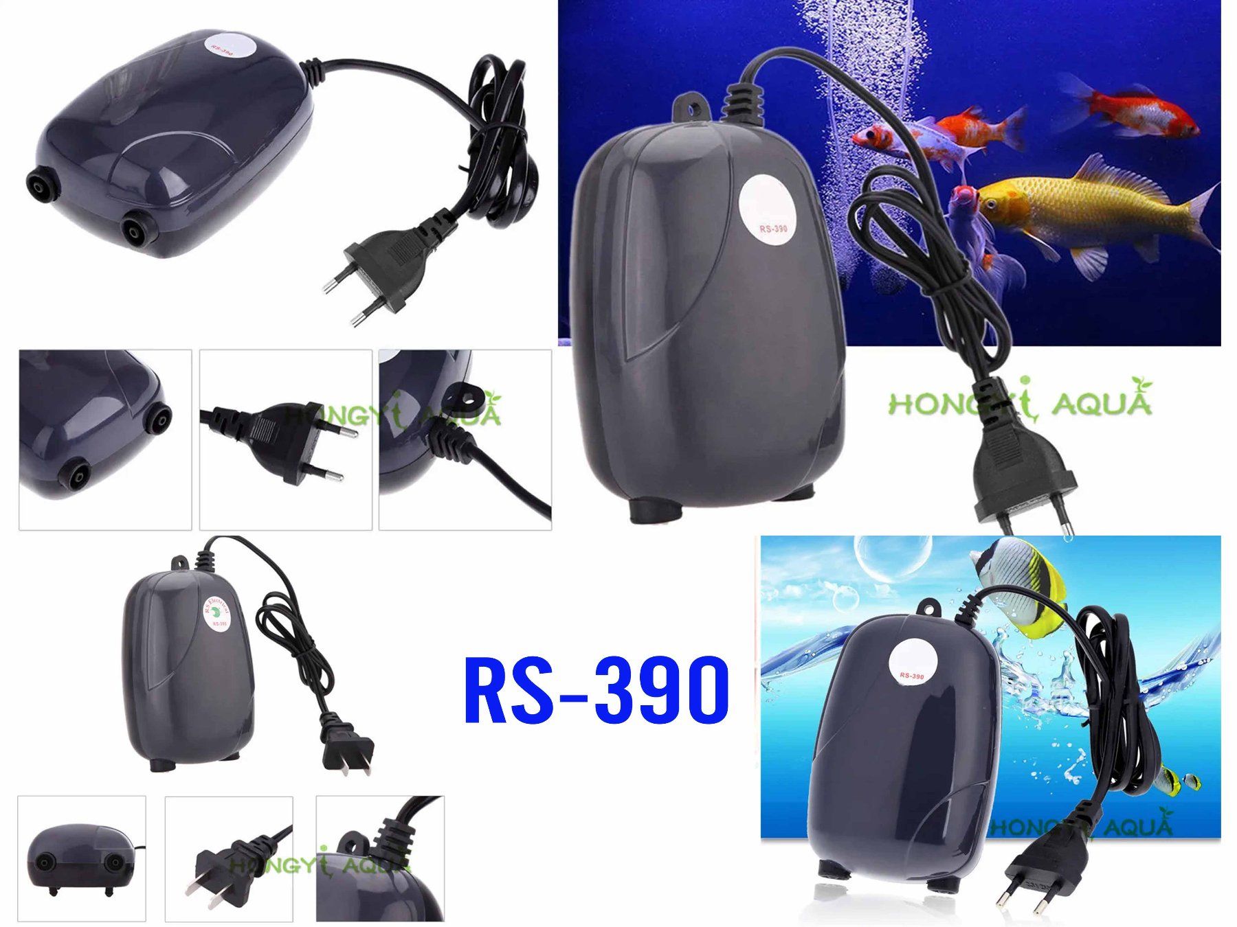 Pompe: Aquarium Sauerstoff pumpe- Doppel RS-390 – Nuovo e nell'imballaggio originale da moosseedorf venduto da RTN10