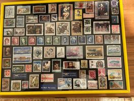 Briefmarken Sammlung gerahmt, Jahrgang 1950-70, Rarität