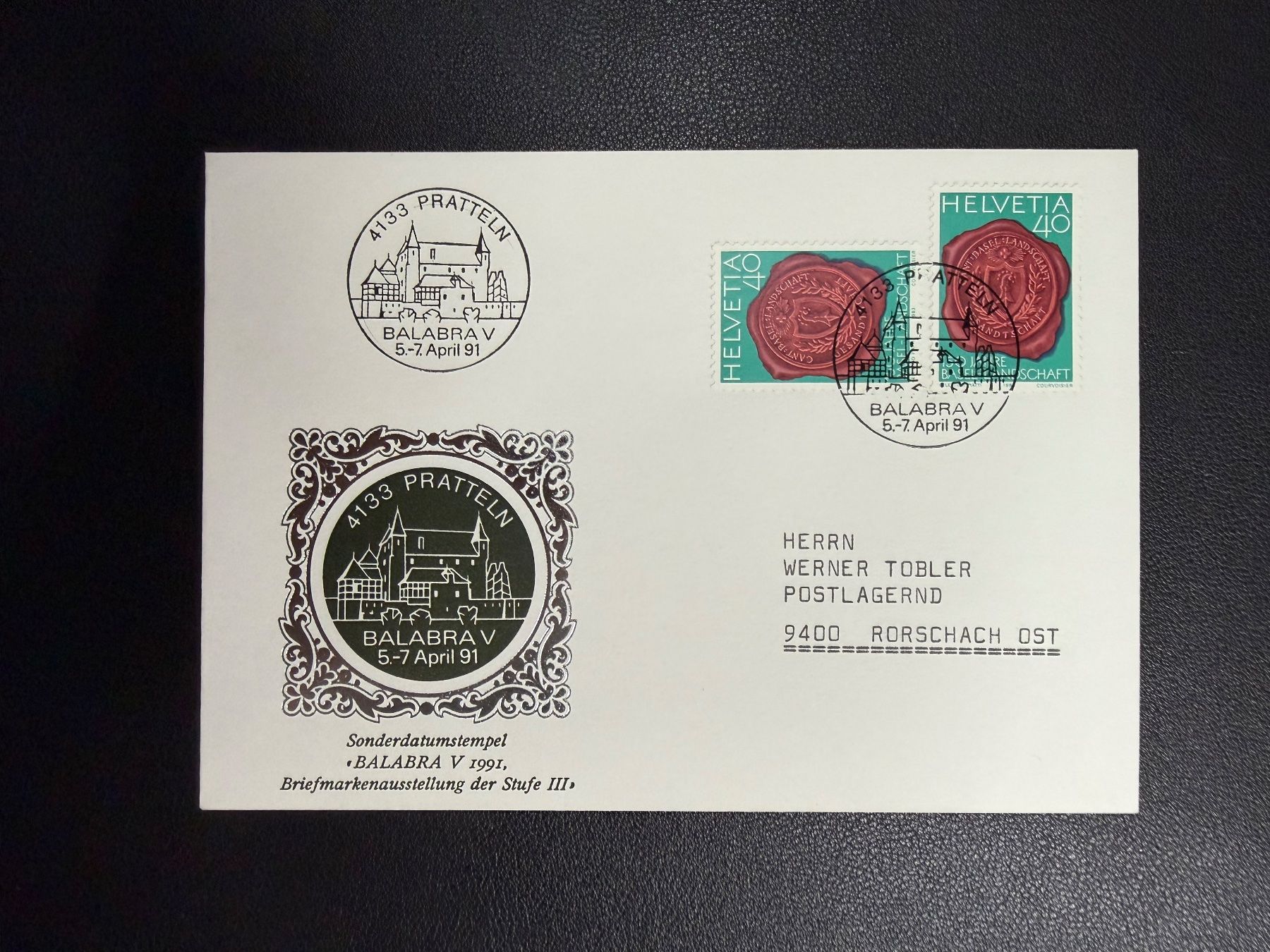 Timbri: BALABRA V Pratteln 1991 Sonderstempel – Usato da oberrüti venduto da jeanmei