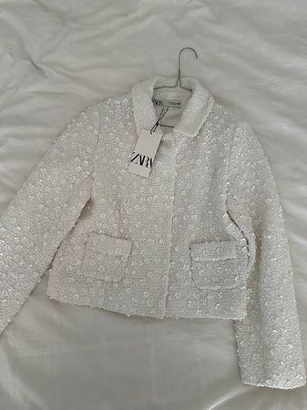 Neu mit Etikett Pailletten Jacke M Zara 2024