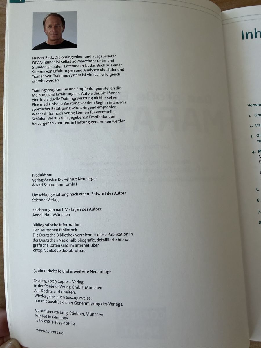 Libri: Das grosse Buch vom Marathon-Training, Top Zustand! – Usato da Widen venduto da Lupina2000 1