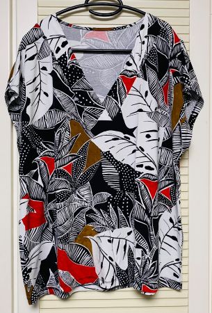 Luftige kurzarm Bluse, Damen Gr. XXL, neu