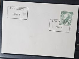 Brief Aushilfsstempel 2741 ESCHERT 20.VIII.79 (BE)