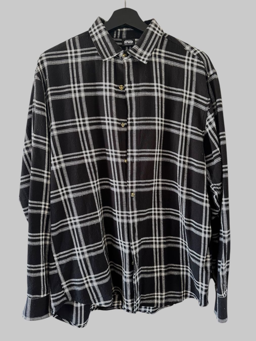 Pull&Bear Camicie: Pull&Bear Black Plaid Shirt size S – Nuovo (secondo la descrizione) da Clarens venduto da Riviera_Friperie