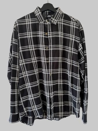 Pull&Bear Black Plaid Shirt size S