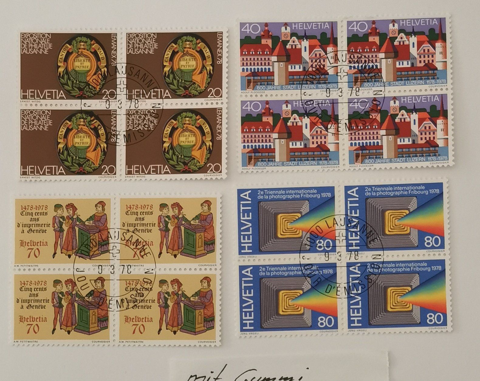Tous les timbres: 1978 – Neuf (Voir description) à Aadorf par Chnorli-Furz