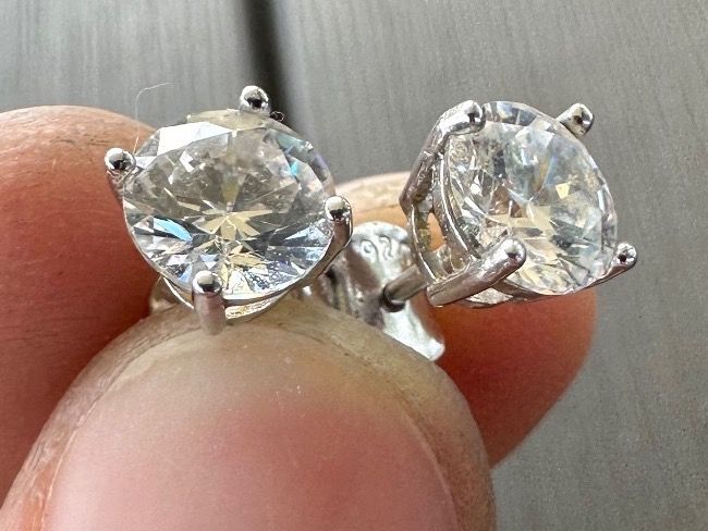 Thomas Sabo Orecchini pendenti & Orecchini a lobo: Thomas Sabo Ohrstecker weisser Stein 925 Sterlingsilber – Usato da Winterthur venduto da AngiDi 5