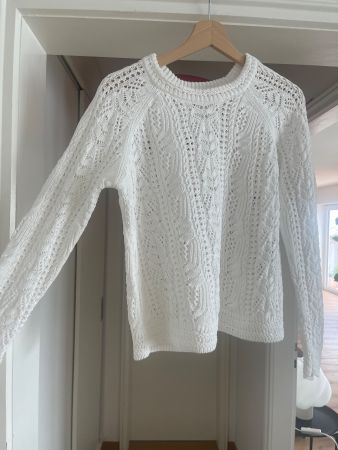Sezane Baumwollpulli Weiss Grösse L