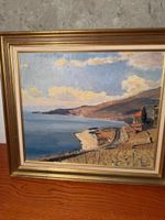 Oil Painting Seascape Coastal Landscape Signed Frame