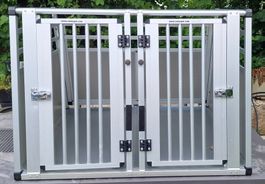 Hunde-Doppelbox Aluminium