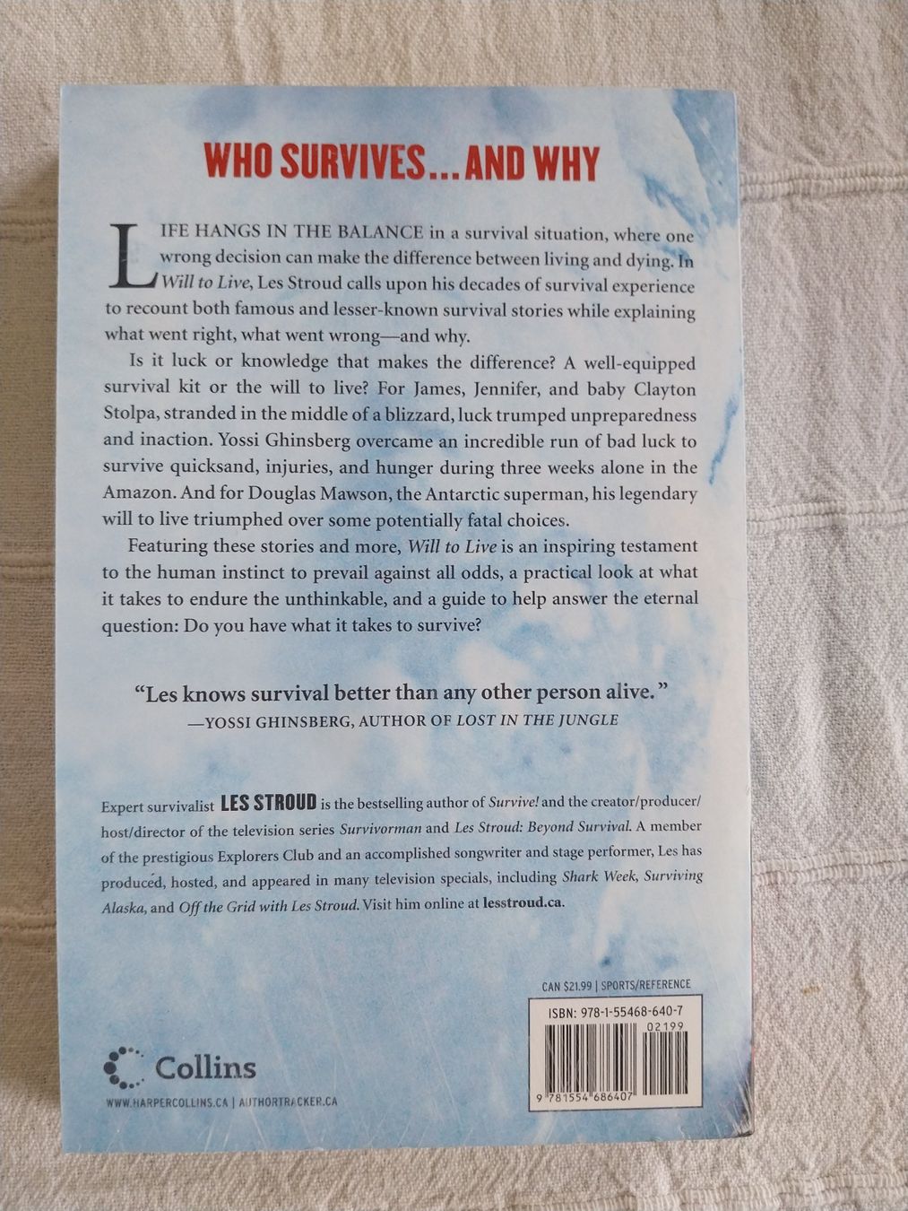 Libri: Will to Live: Dispatches from   Les Stroud – Usato da Schwaderloch venduto da bademeister79 1