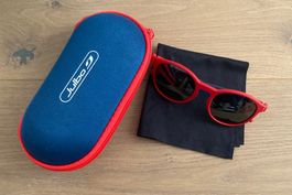 Julbo Flash Kinder Sonnenbrille rot/blau mit Etui gebraucht