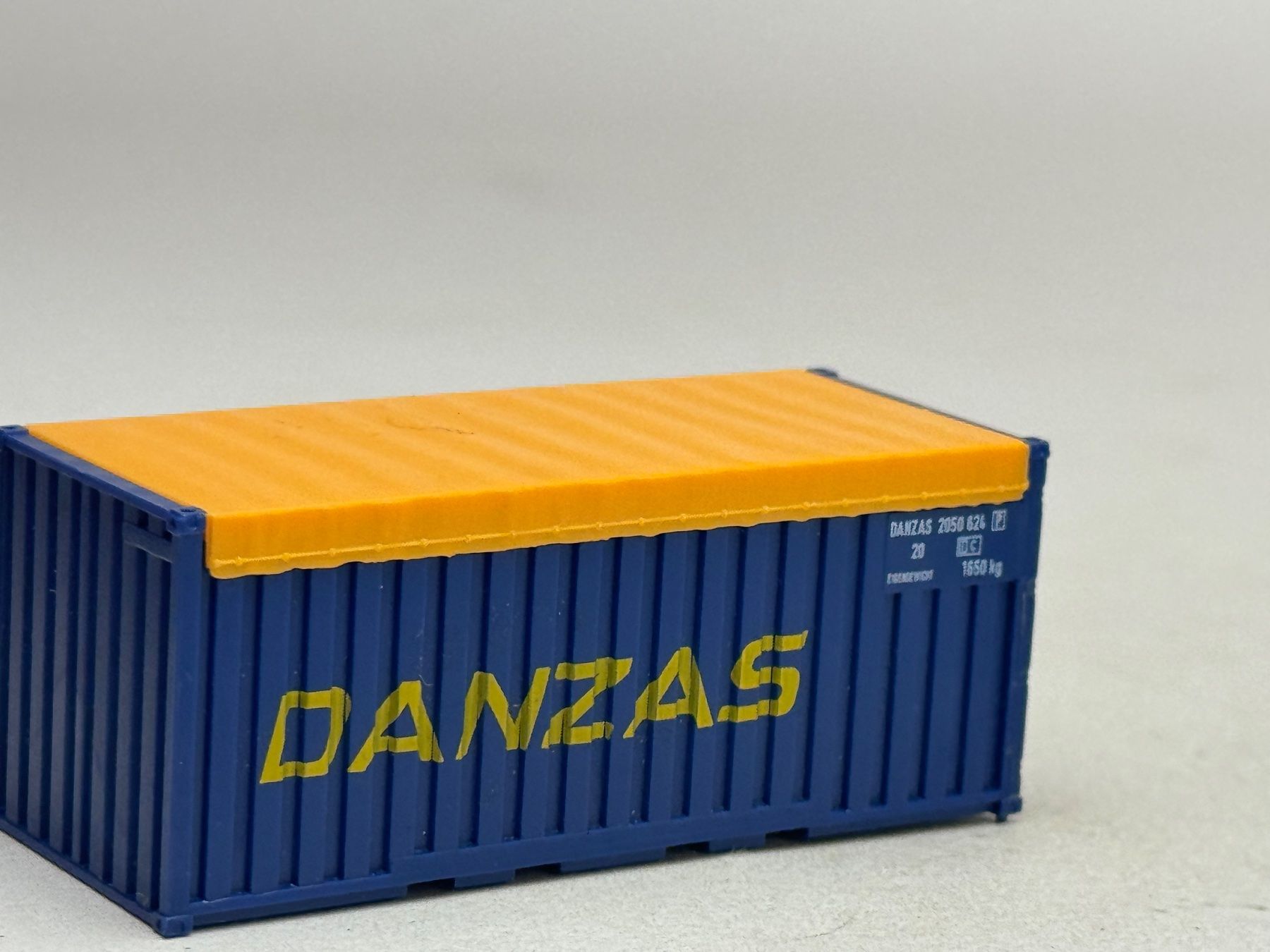 Modelleisenbahnen: EB- 20 Ft. Container Open Top Danzas blau – Gebraucht aus Elm von Wikmtz 1