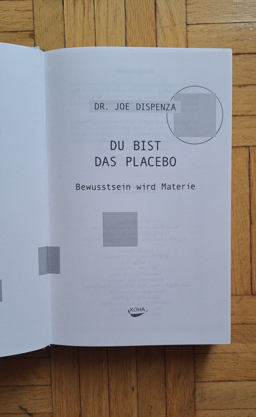 Bücher: Du bist das Placebo. Bewusstsein wird Materie. – Gebraucht aus Zürich von nic_dgn5 1