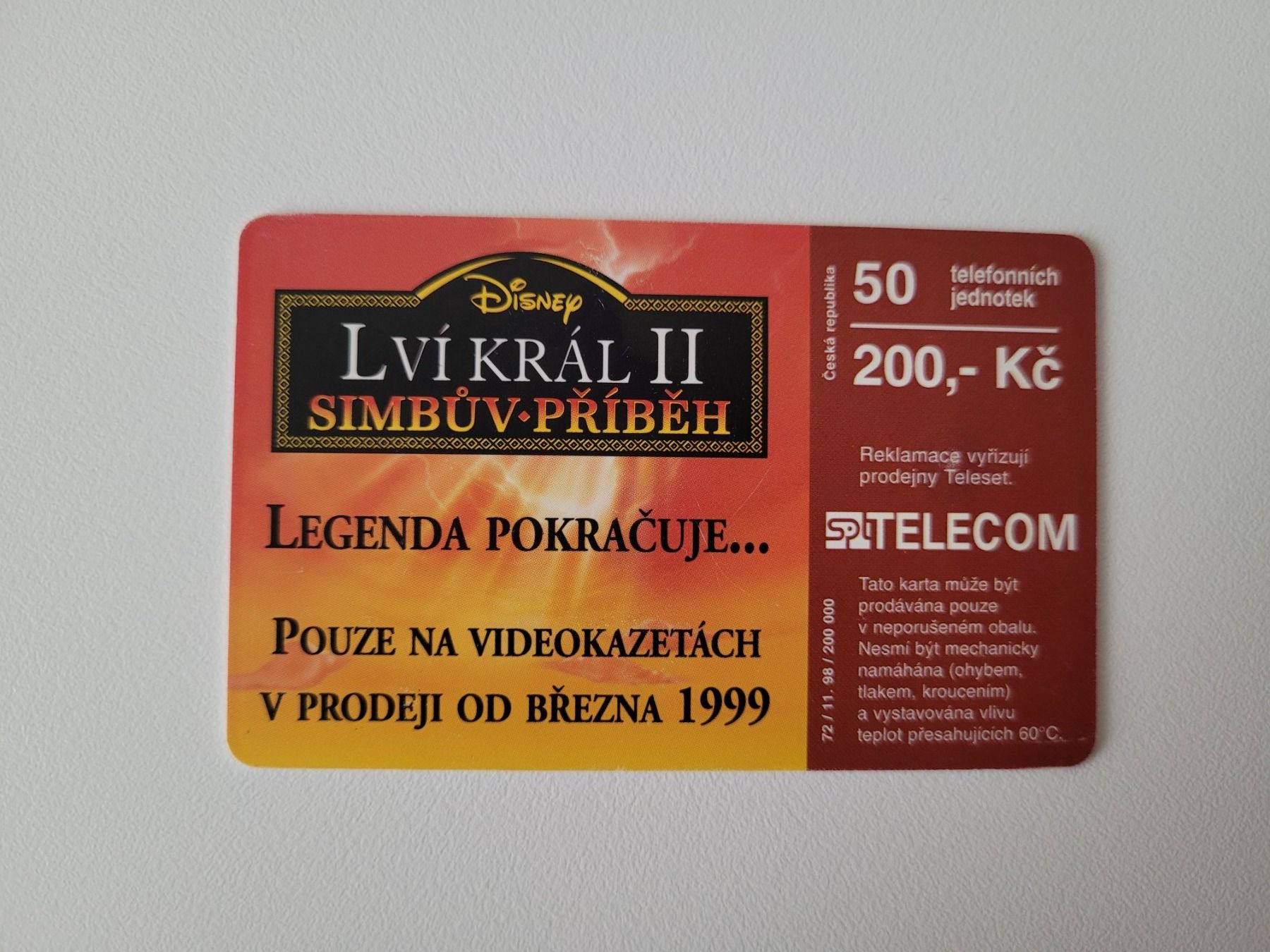 Schede telefoniche: Telefonkarte Tschechien "lion king" – Usato da Inwil venduto da Flower2325 1