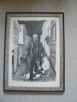 Original Hans Erni: "Gottfried Keller in Zürich"
