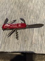 Taschenmesser Wenger rot Werbedruck gebraucht 85mm