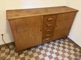 Sideboard Holz massiv braun mit Schubladen guter Zustand
