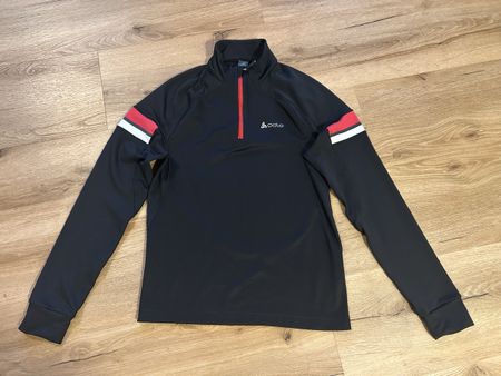 Odlo Sportshirt Reissverschluss schwarz Grösse S