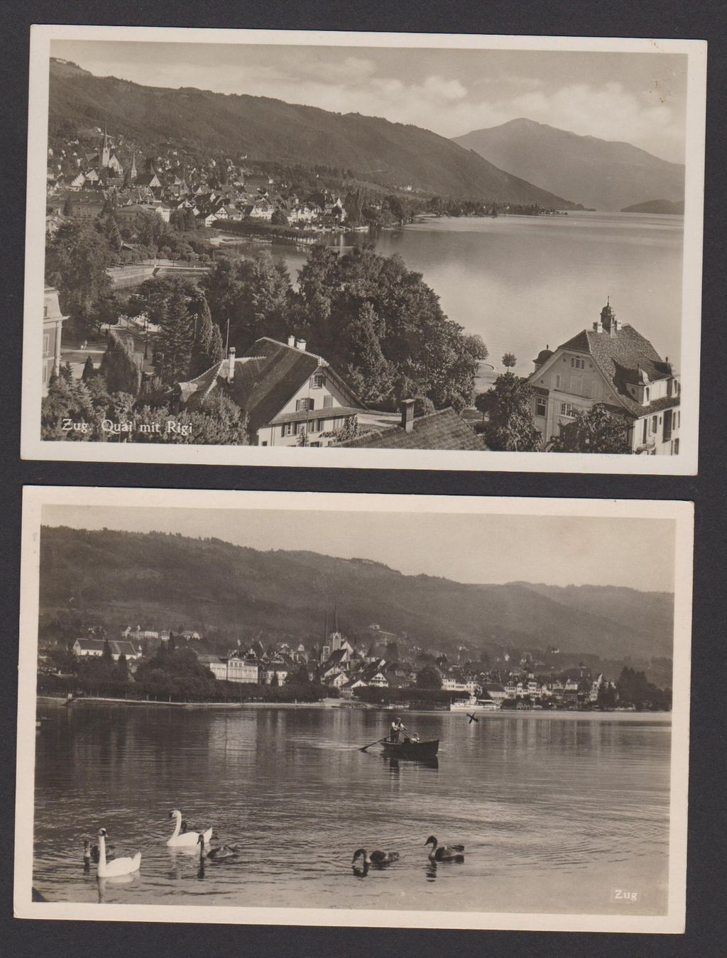 Ansichtskarten: Zug   :   2 alte Ansichtskarten um 1930 – Gebraucht aus Vitznau von Ropaku