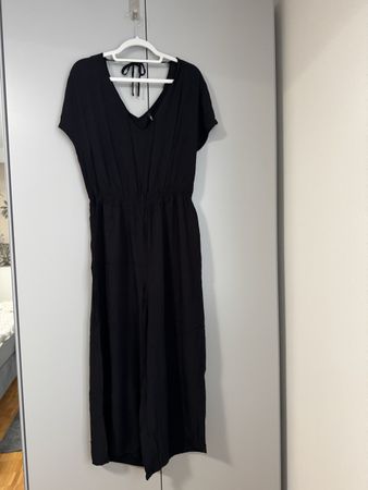 Schwarzer Sommer Jumpsuit von Chicorée, Grösse L