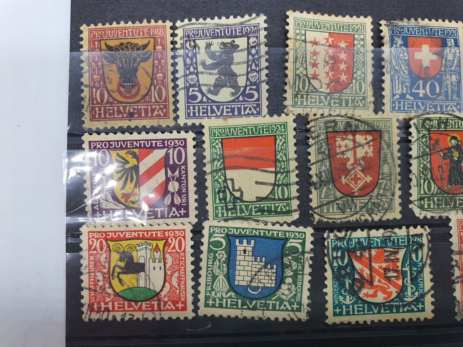 Tutti i francobolli: Pro Juventute Wappen 1918-30 gestempelt1 – Usato da Baden venduto da swiss-alps 2